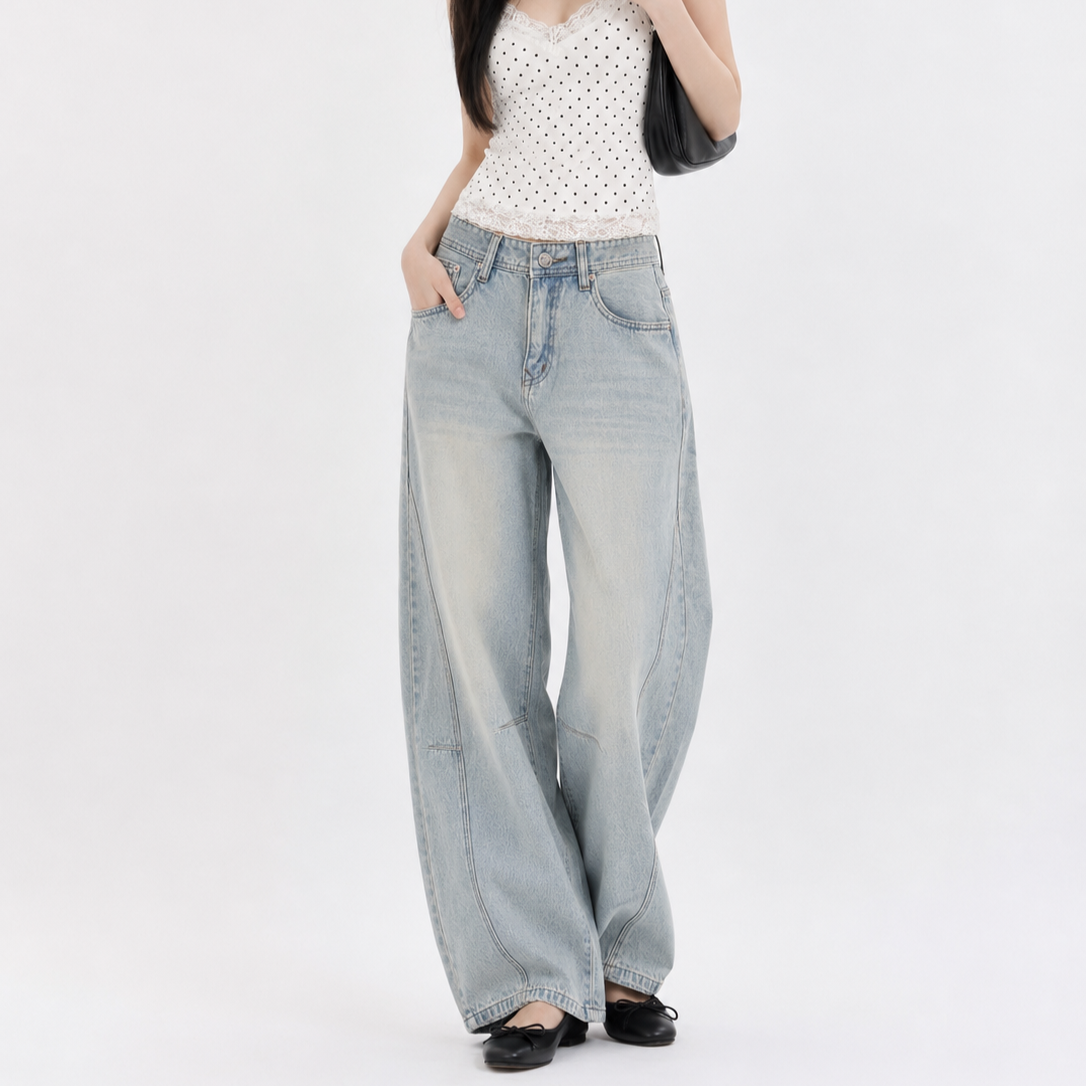 Women’s Panel Barrel Fit Jeans