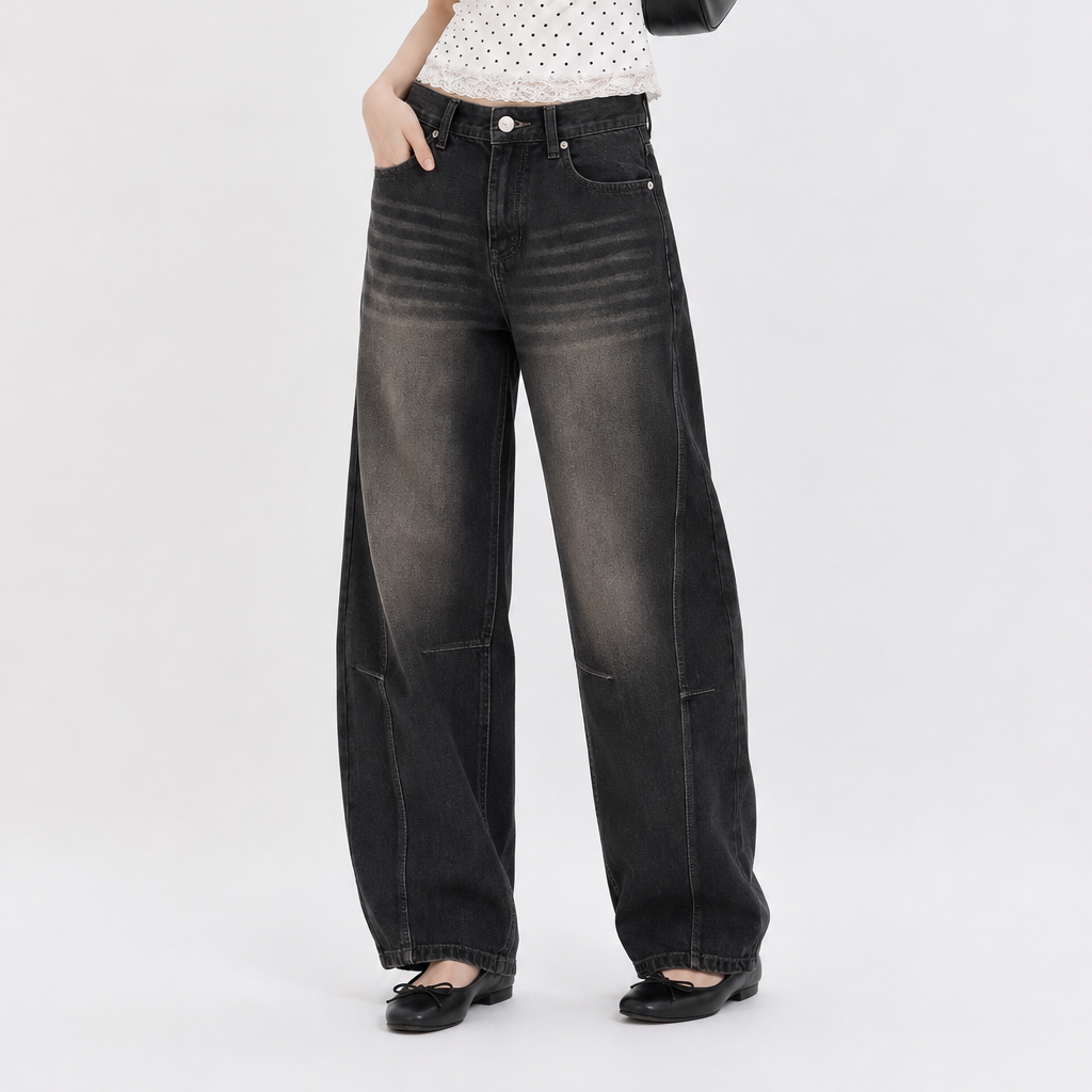 Women’s Panel Barrel Fit Jeans