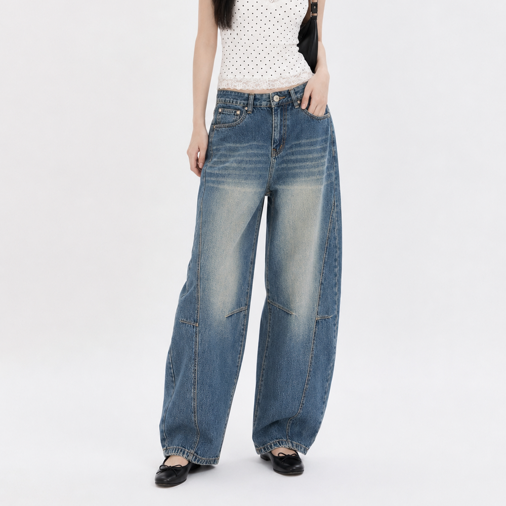 Women’s Panel Barrel Fit Jeans