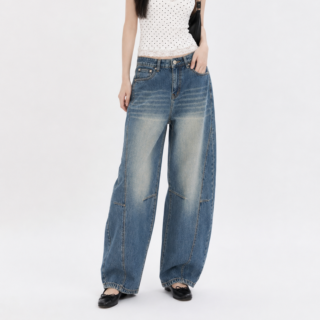 Women’s Panel Barrel Fit Jeans