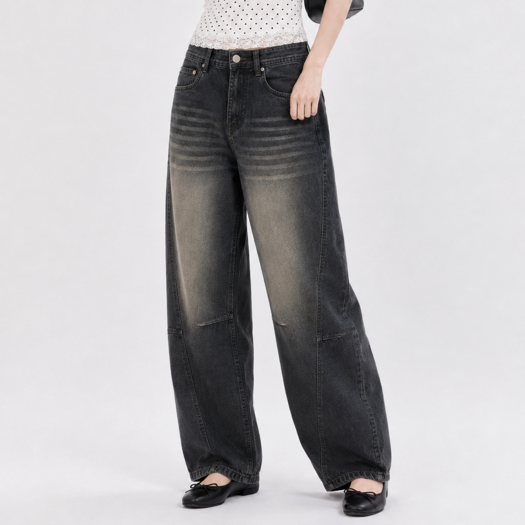 Women’s Panel Barrel Fit Jeans