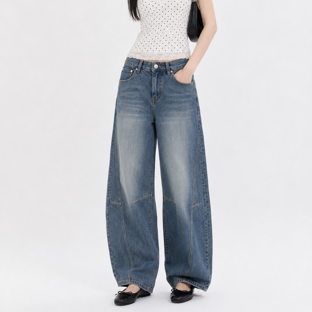 Women’s Panel Barrel Fit Jeans