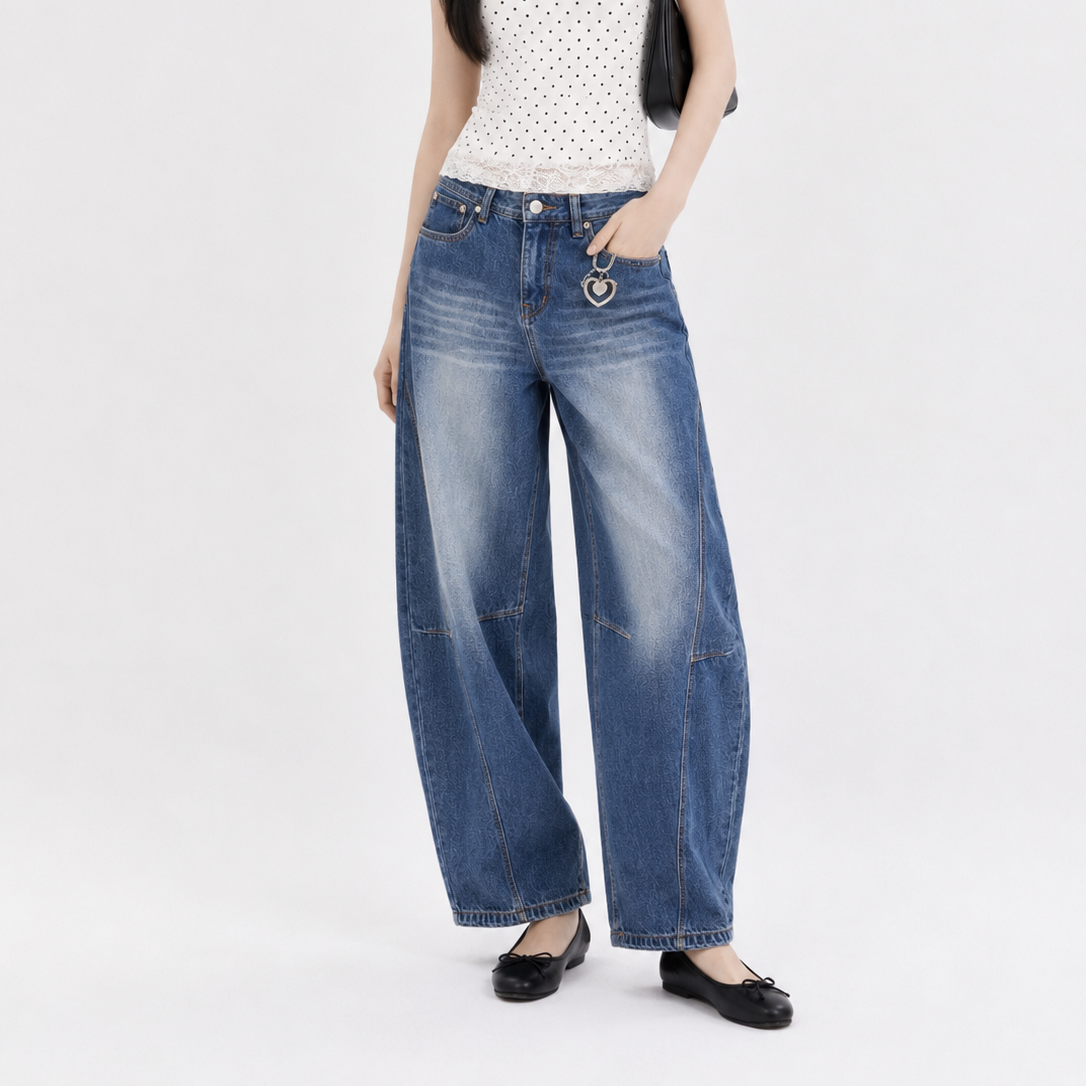Women’s Panel Barrel Fit Jeans