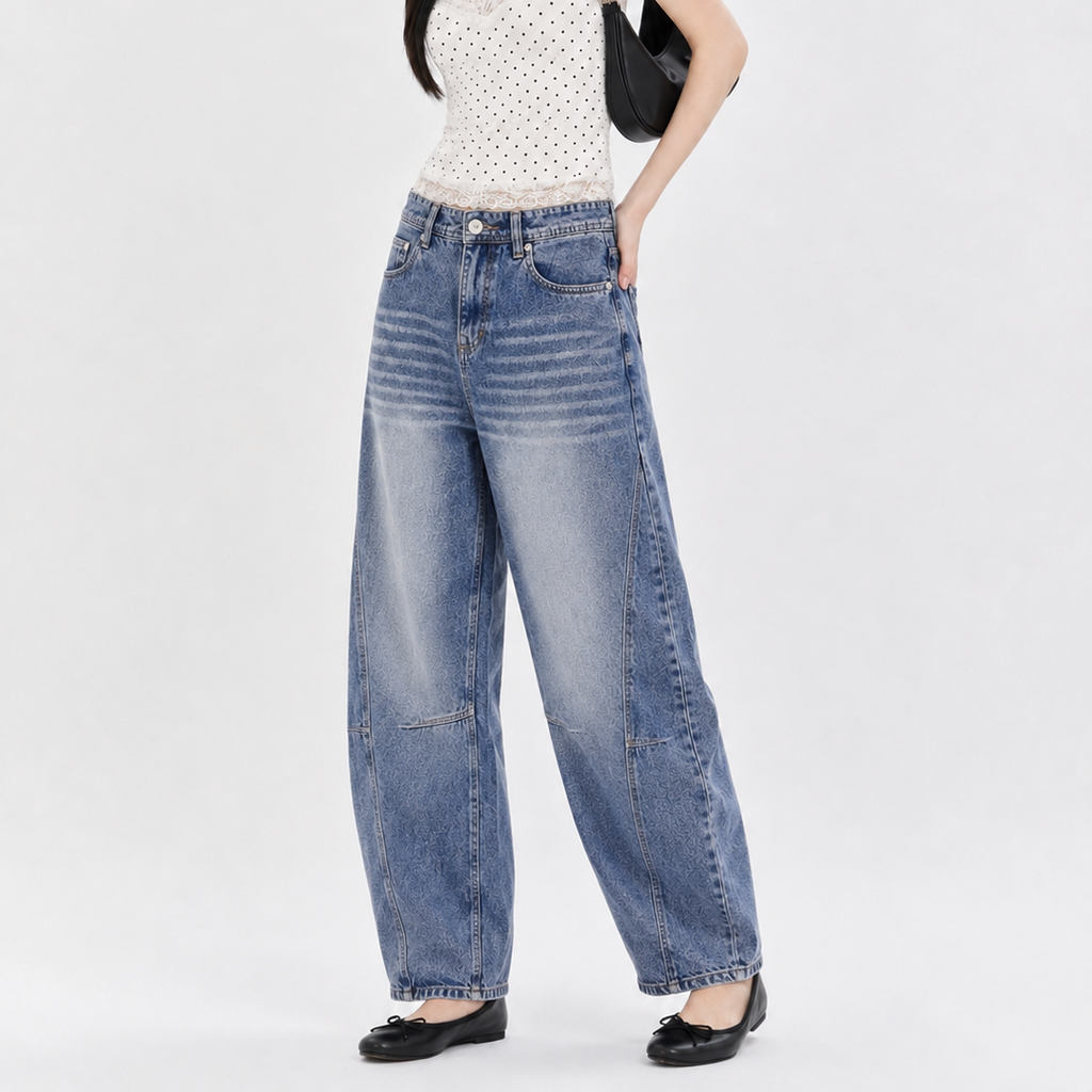 Women’s Panel Barrel Fit Jeans