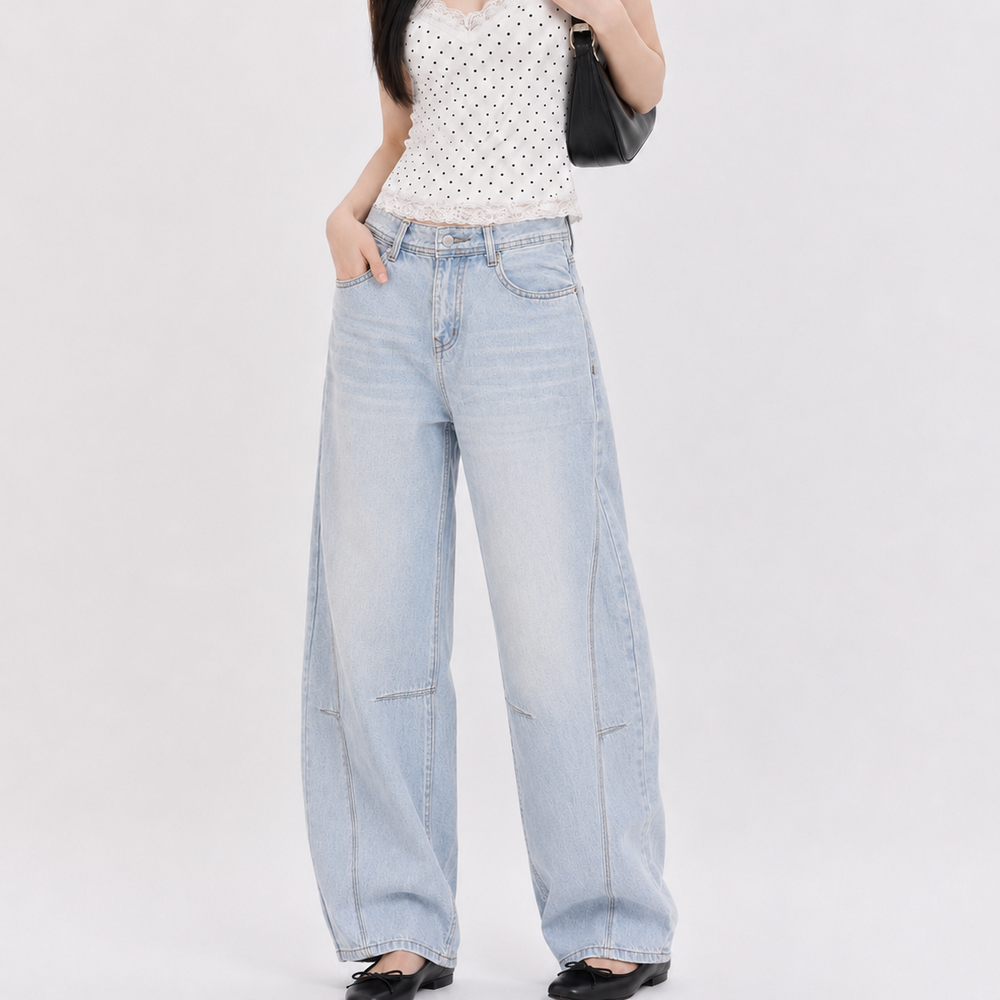 Women’s Panel Barrel Fit Jeans