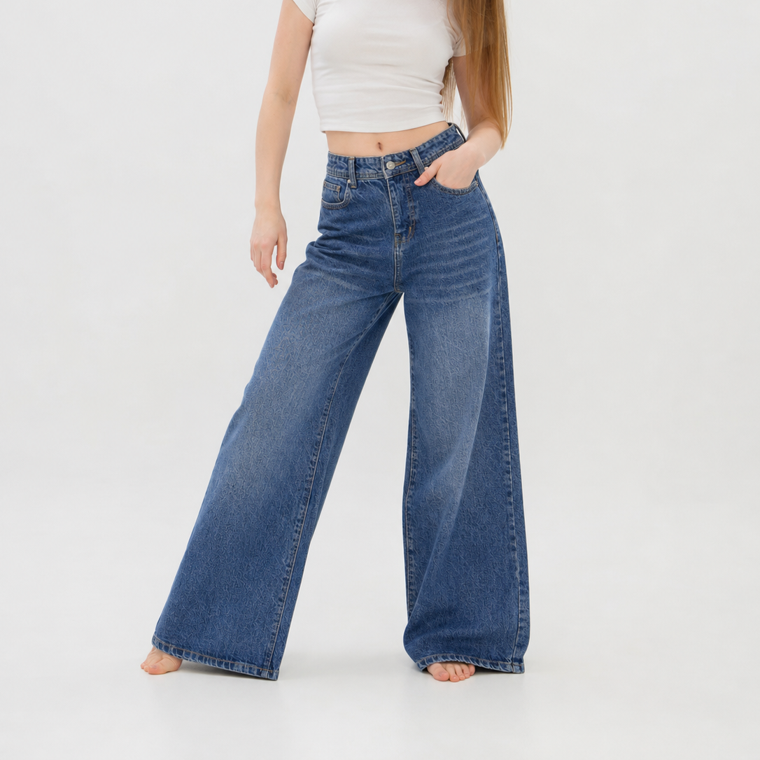 WOMEN WIDE LEG -SPRAY WHISKERED (20157)