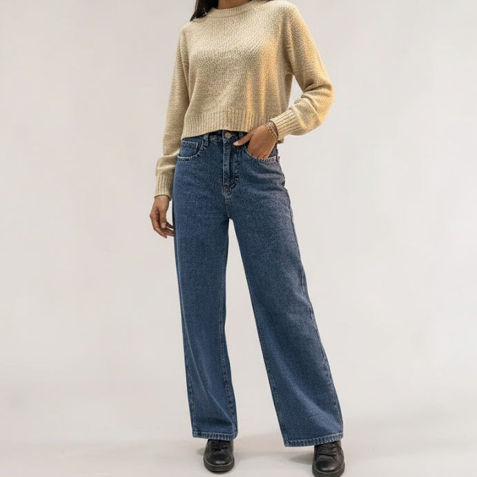 Women Straight High Waister Denim