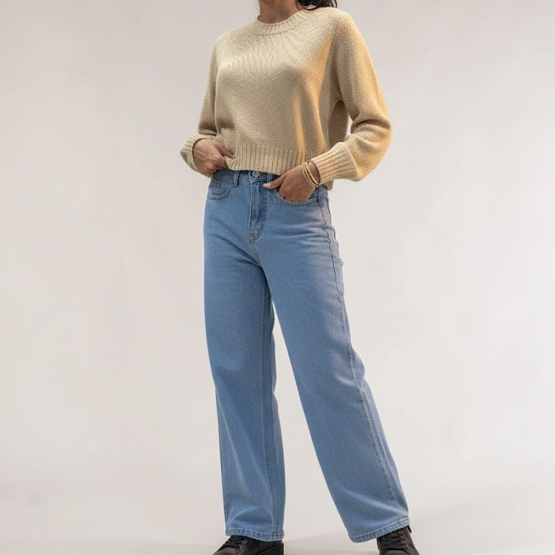 Women Straight High Waister Denim