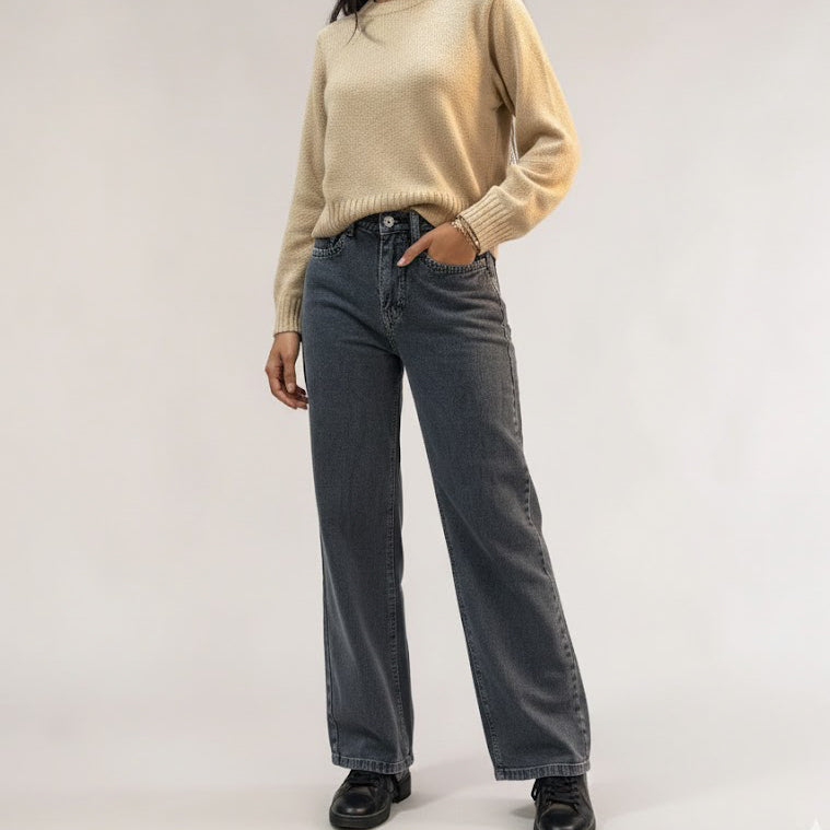 Women Straight High Waister Denim