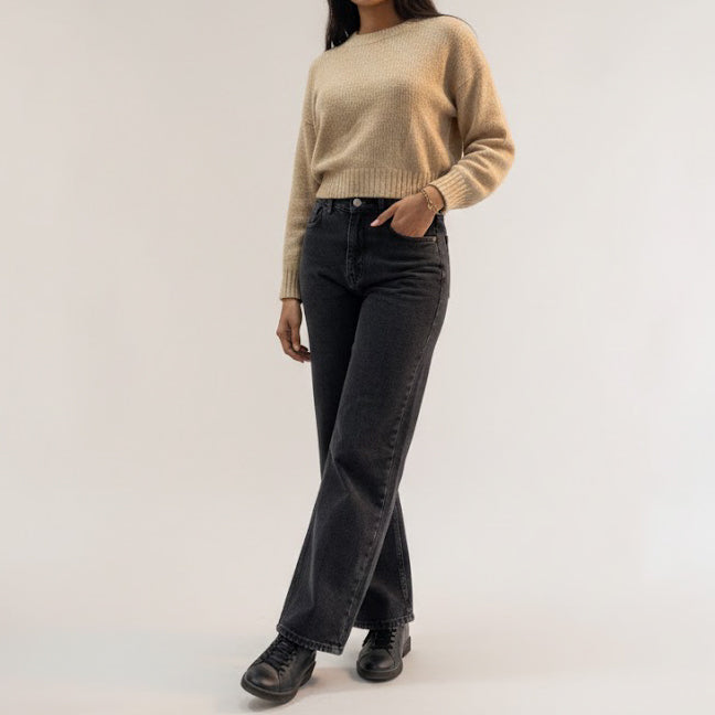 Women Straight High Waister Denim