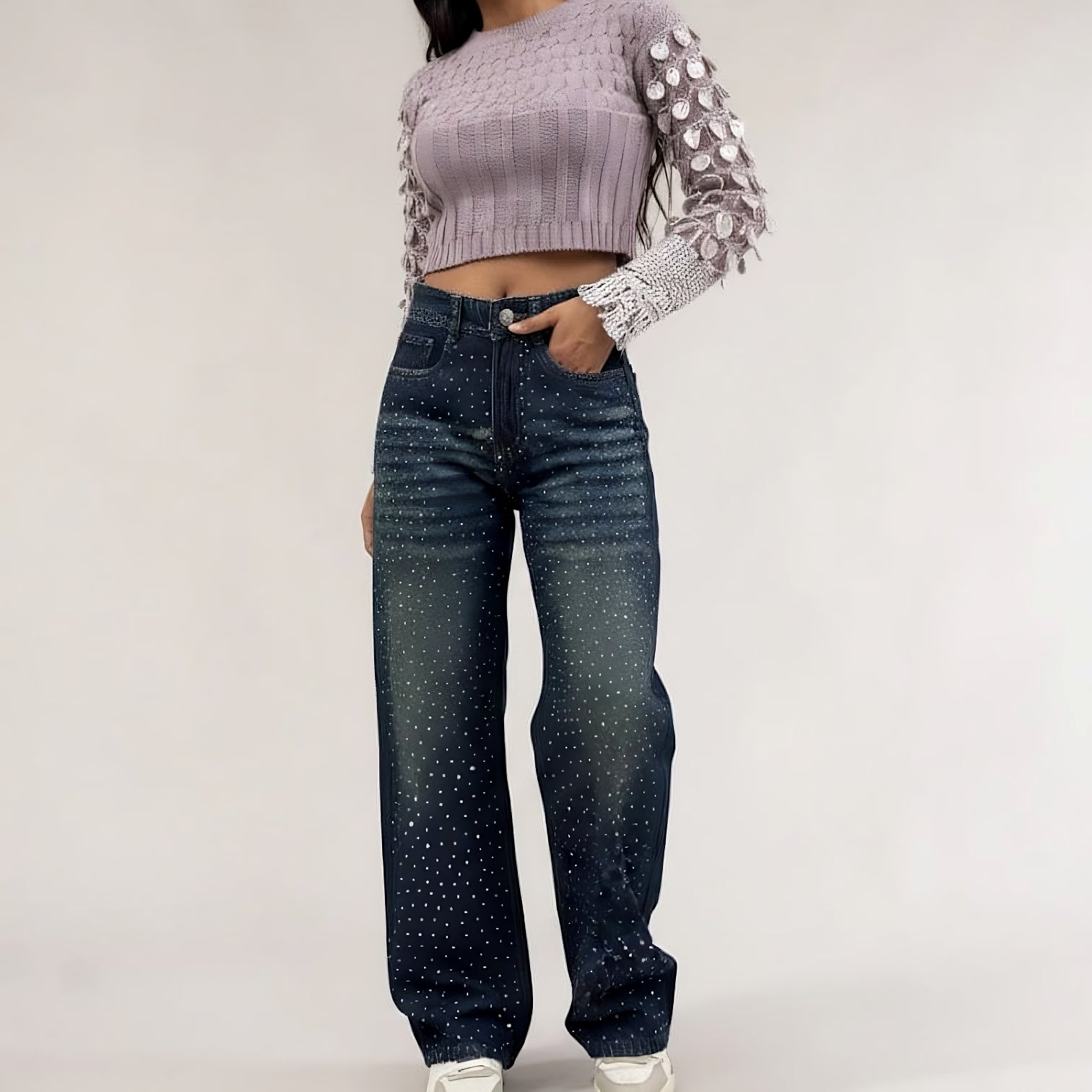 Women Stardust Wide-Leg Denim