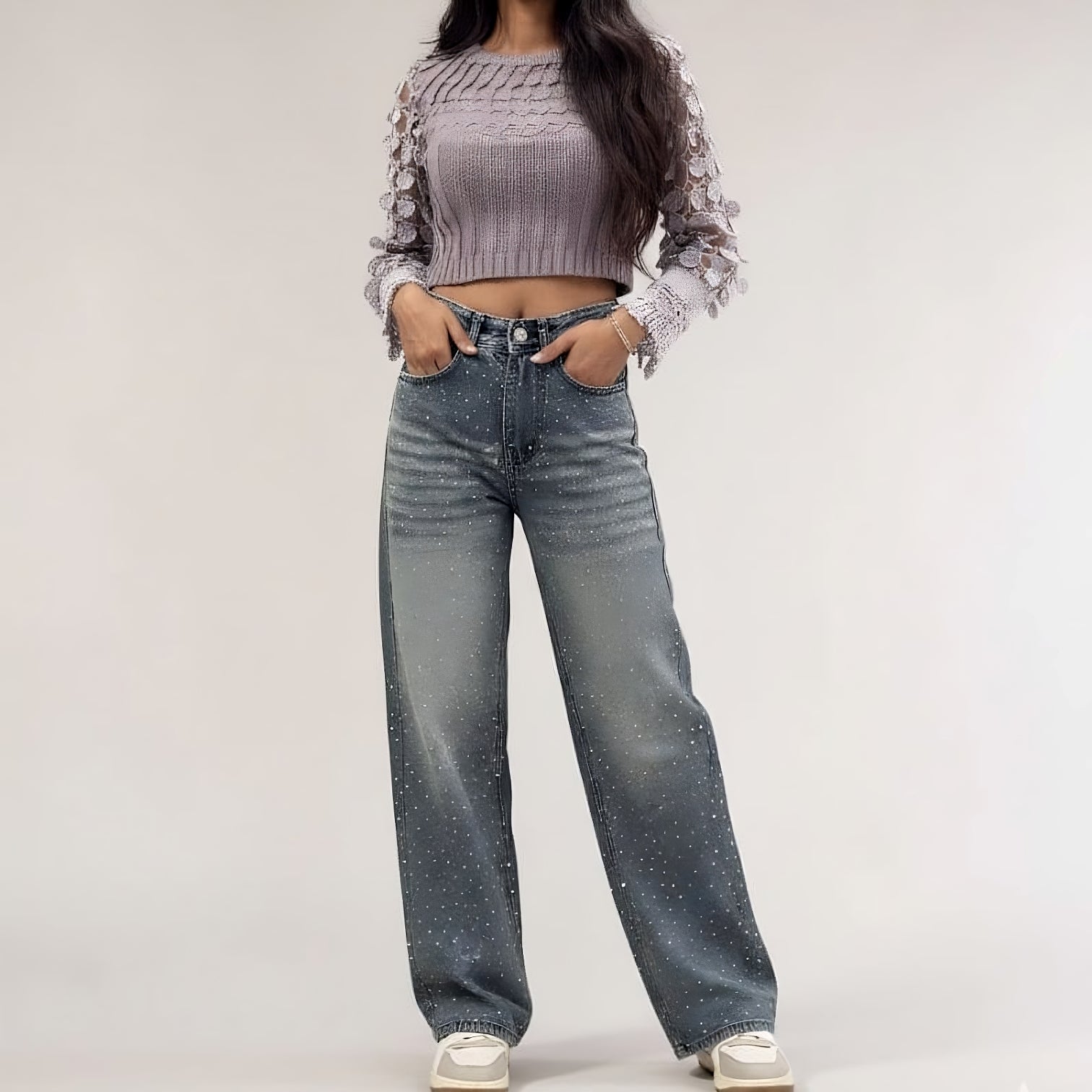 Women Stardust Wide-Leg Denim