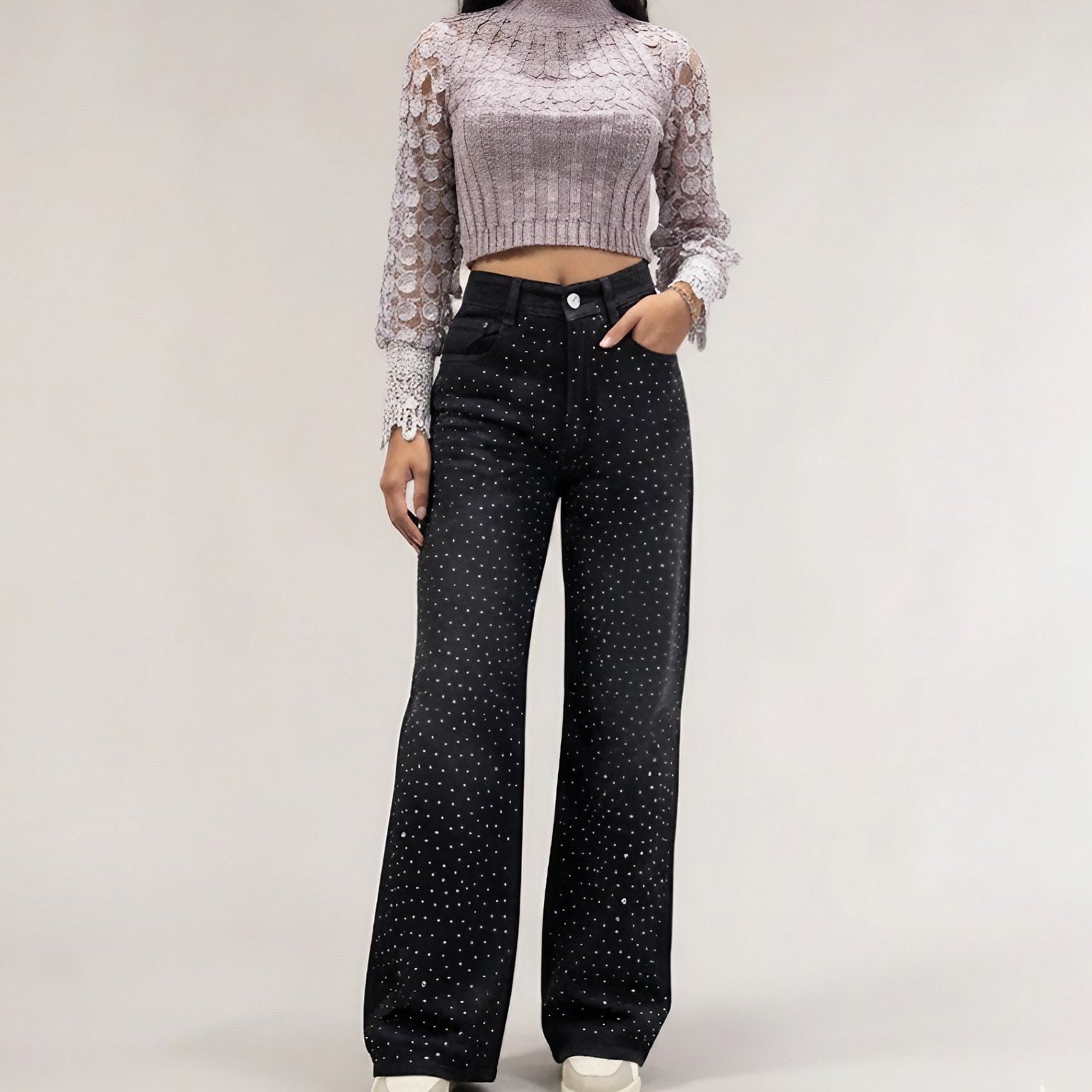 Women Stardust Wide-Leg Denim