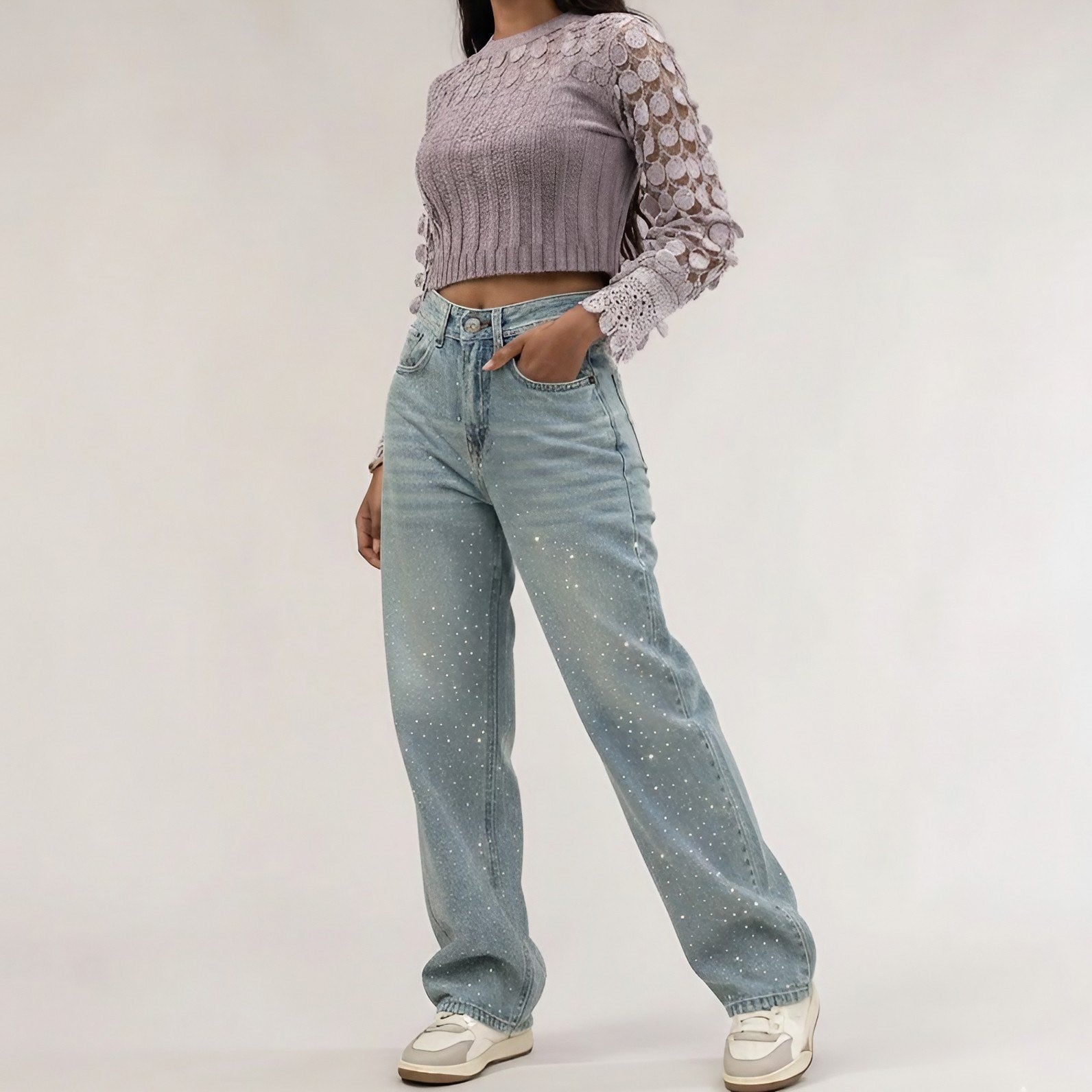 Women Stardust Wide-Leg Denim