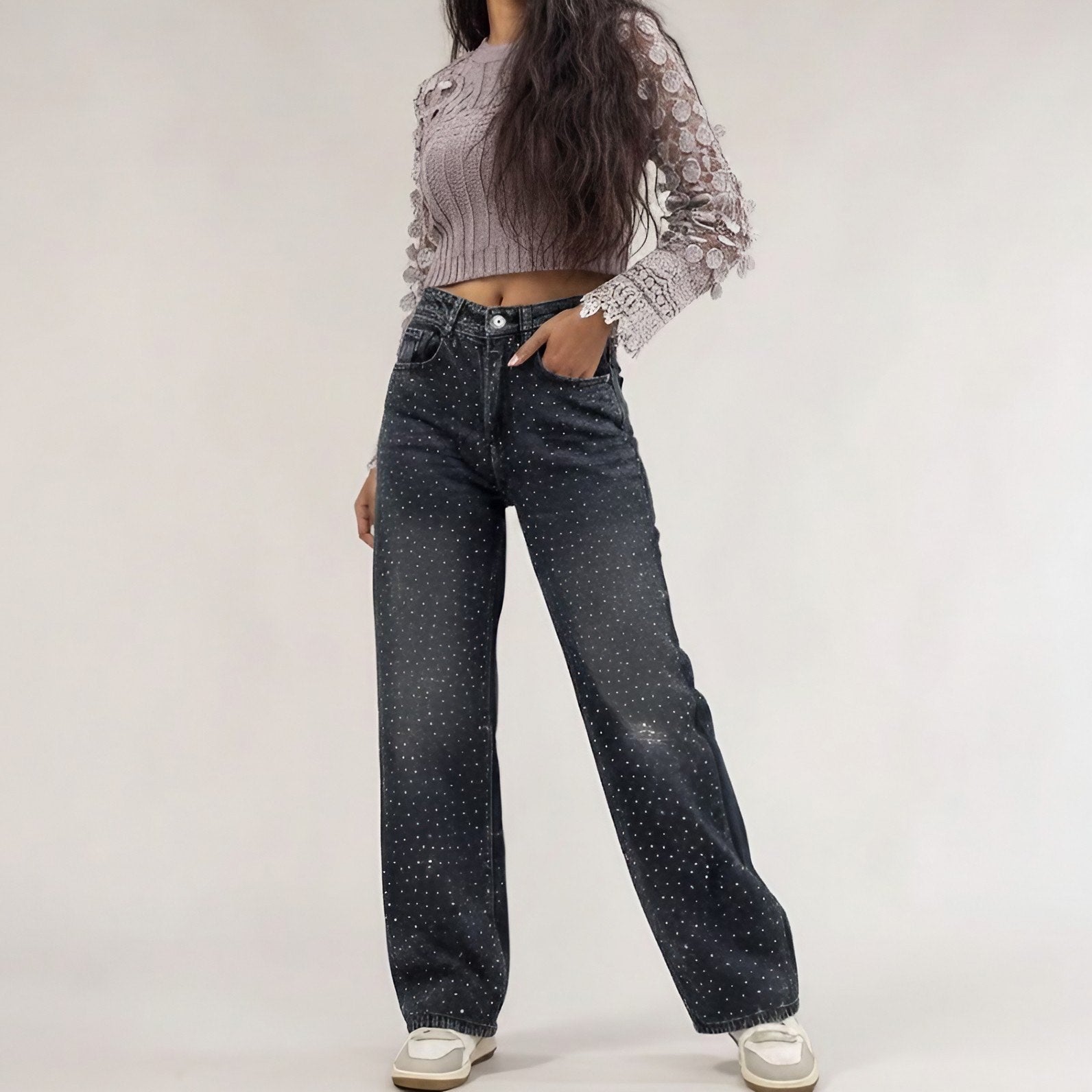 Women Stardust Wide-Leg Denim