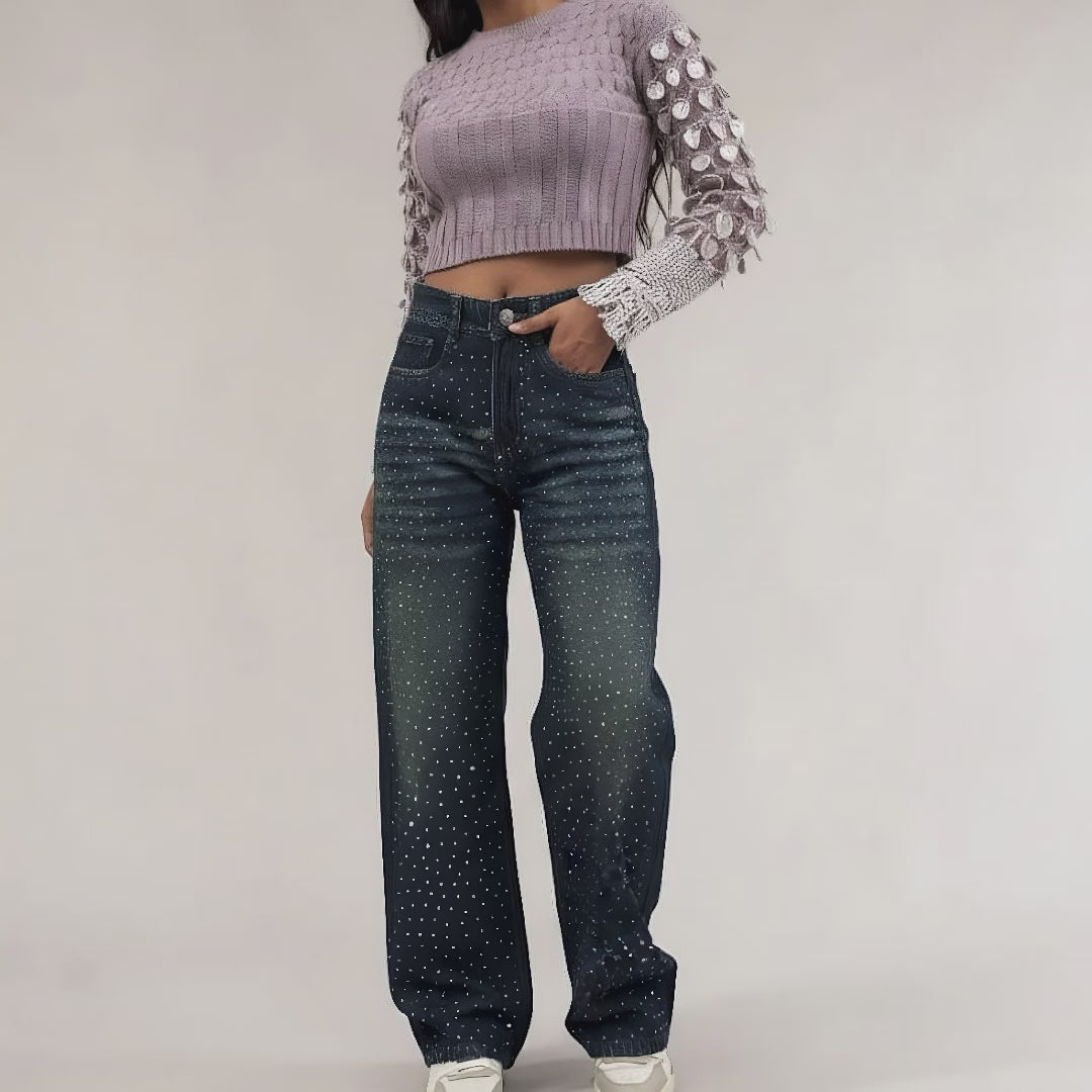 Women Stardust Wide-Leg Denim